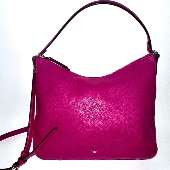 kate spade Bags Kate Spade Polly Pink Pebbled Leather Shoulder Bag